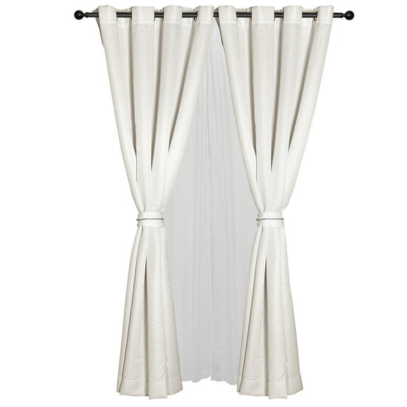 Set Cortina Barbara 8 pzas Crudo 140x225
