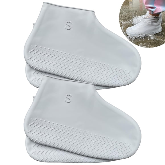 Cubrezapatos impermeables de silicona antideslizantes LSDWL para lluvia, color gris