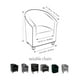 thumbnail image 4 of Funda Poltrona Sofa Texturizada Ajustable AZUL, 4 of 4