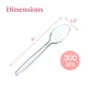 thumbnail image 3 of Cucharas de plástico Prestee 300 transparentes, duraderas, desechables, de 6 pulgadas, 3 of 6