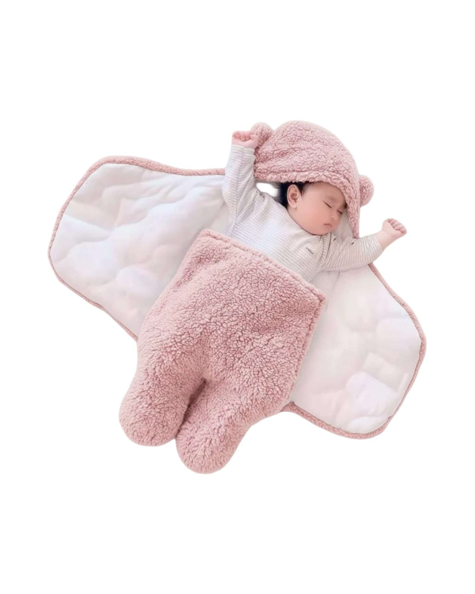 Mylhogar - Saco De Bebé Osito Talla 6 Rosado