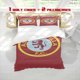 thumbnail image 1 of 3pcss FC Crest Print 3pcs Bedding Soft Duvet Cover & Two Pillowcases, 1 of 5