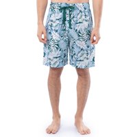 Pantalones Cortos Para Dormir Izod De Popelina Estampada, Corte Holgado, Para Hombre, Turquesa