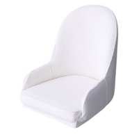 Bothyi - Funda Elástica Para Silla Con Respaldo Alto, Funda Para Silla De Mostrador, Para Ceremonias, Dormitorios, Apartamentos, Color Beige Y Blanco