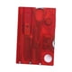 thumbnail image 2 of Regla de supervivencia de bolsillo de metal compacta, multifuncional, herramientas para exteriores para acampar Rojo, 2 of 5