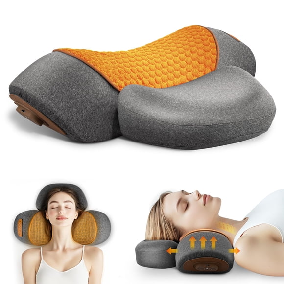 Almohada masajeadora de cuello CARINIFY 3 en 1 con calefacción y tracción