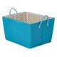 thumbnail image 1 of REGALWOVEN 1 Pcs Cesta de Almacenamiento Tejida, Contenedor de Almacenamiento para Estante y Armario para Mantas, Zapatos, Organizador con Asas para Decoración del Hogar Azul 17.7*13.8*9.8in, 1 of 6