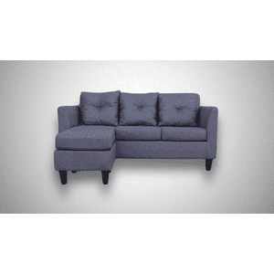M&E - Sofa Seccional Londres 3 Cuerpos Gris / Incluye Mesa Lateral