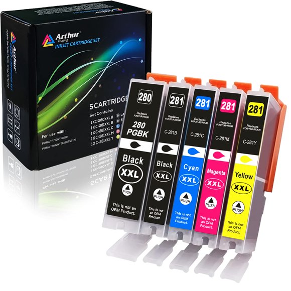 Cartuchos de tinta Arthur Imaging Canon 280/281 PGI-280XXL CLI-281XXL