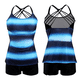 thumbnail image 1 of Trajes de baño para mujer, trajes de baño retro de dos piezas, ropa de baño modesta, camisetas deportivas sin mangas con pantalones cortos, tallas XXXXXL, 1 of 5