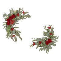 Bothyi - 2 Piezas De Flores Artificiales Colgantes Swag Rose Y Gypsophila Rústico Para Flores Rojas De Boda