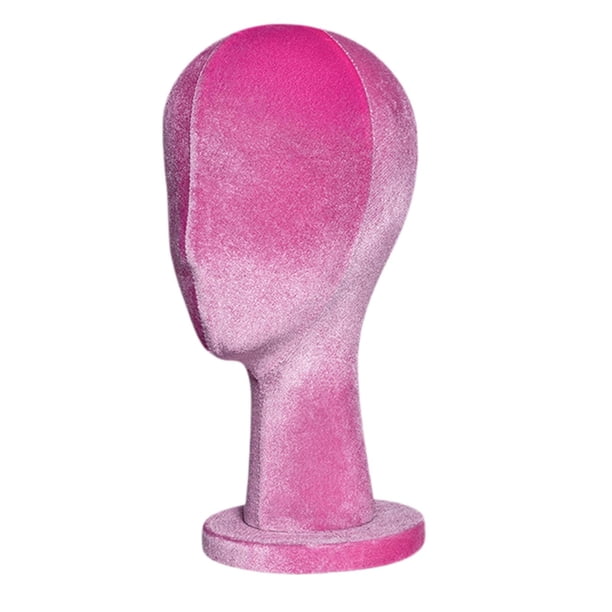 Cabeza de Maniquí para Mujer, Sombrero de Exhibición, Cabeza de Maniquí Profesional, Estilo de Exhibición, Forma de Vestido de Cabeza de Terciopelo Pa Rosa roja