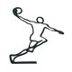thumbnail image 5 of Elegante Atleta Línea Escultura Alambre Arte Estatuilla Silueta Para Cocina Escritorio Baloncesto, 5 of 5