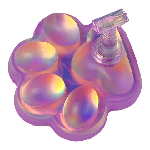 Ioensy - Acrílico Nail Art Practice Stands Holder Magnético Para El Hogar Diy Salon Purple