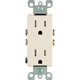 thumbnail image 1 of Outlet Leviton Decora, 15 A, 125 V, dúplex, color almendra clara, paquete de 1 unidad, 1 of 1