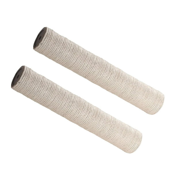 Pet Scratch Post Refill Pole Cuerda de sisal natural Sharpen Claw Toy Dia 7cm, DIY Cat Scratching Post Reemplazo para jugar, Gatito de interior Gatito , beis 50cm