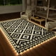 thumbnail image 1 of Alfombra de exterior HAUSHOF impermeable de 150 x 240 cm con tira de luz LED, 1 of 7