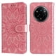 thumbnail image 1 of Funda tipo cartera FOXDOCK para Realme 14 Pro Plus , diseño girasol en relieve, cuero PU, cierre magnético, soporte y tarjetero, 1 of 5