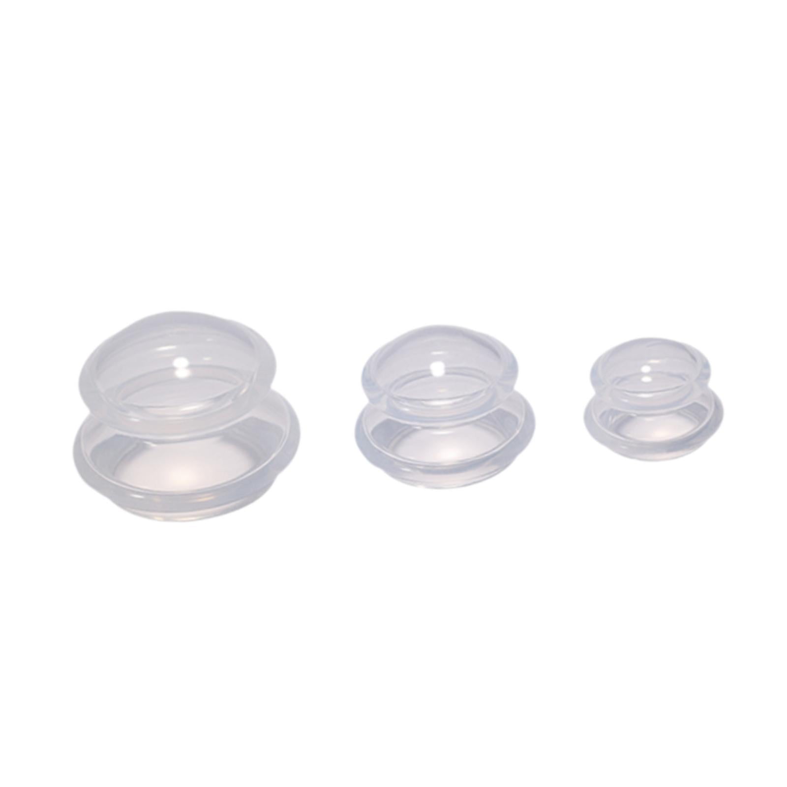 Magideal - 3 Piezas Cupping Set Copa De Silicona Para Masaje Relajante Ventosa De Succión Profesional Copa Terapéutica Para Relajación Muscular Fácil De Limpiar Claro