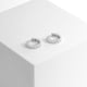 thumbnail image 2 of Argollas de plata 925 con puntos rosados de circones para niñas y adolescentes, 2 of 2