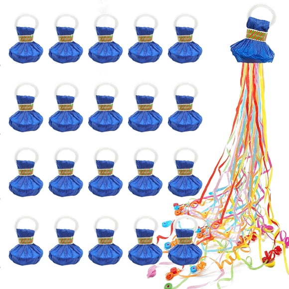 Paquete de 20 galletas de papel Confetti Streamer, color azul ZLY, que no ensucian