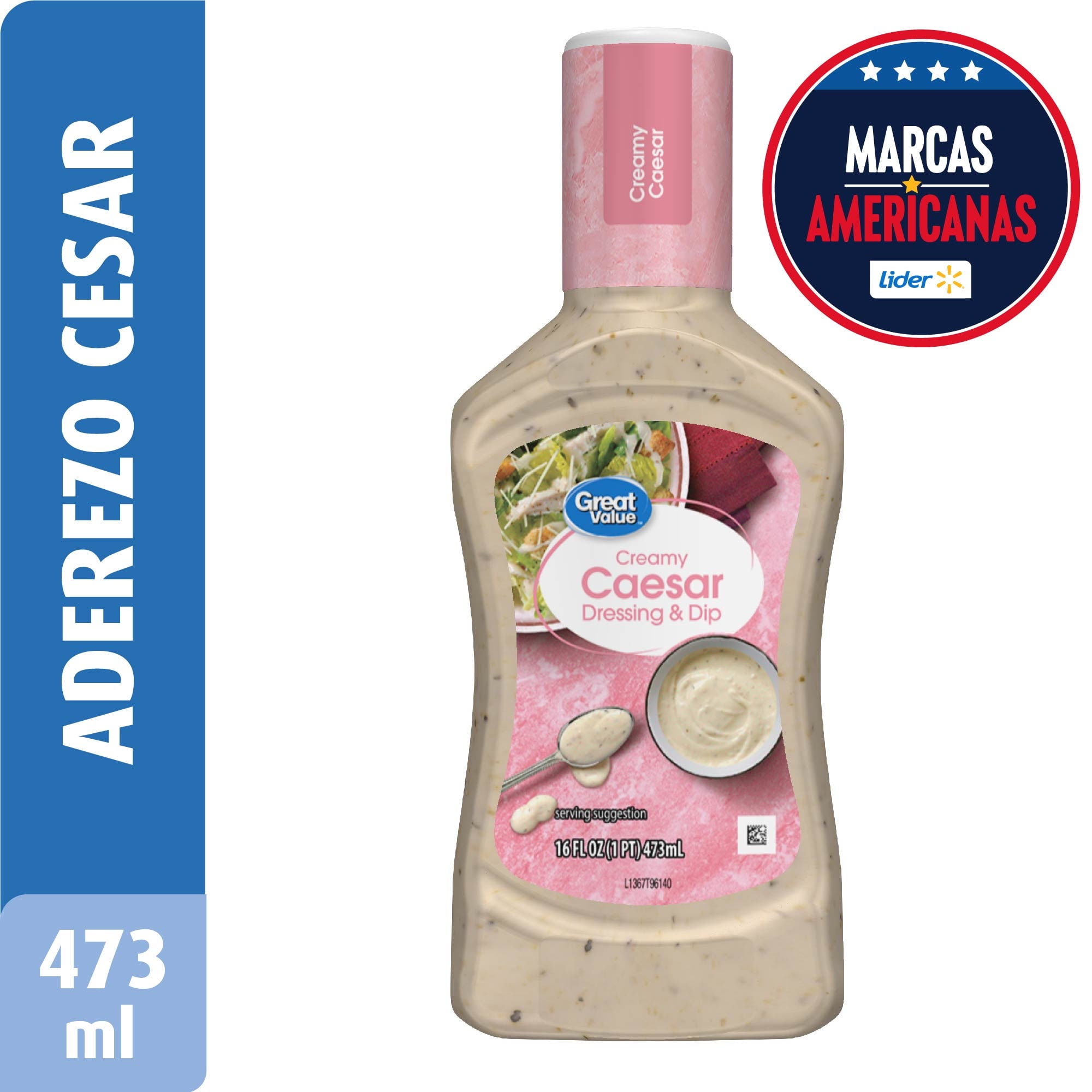 Aderezo Cesar Botella 473 ml Great Value