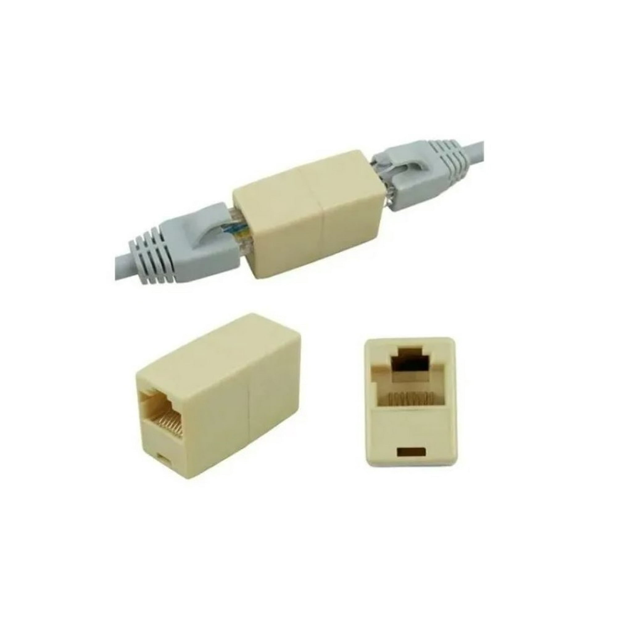 Genérico - Adaptador Lan Rj45 Hembra Hembra Extension Cables Red