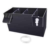 Magideal - Caja De Filtro Para Acuarios, Filtración, Purificación De Agua Por Circulación, Silenciosa, Purificador De Agua Para Tanques De Tortugas, Caja De Filt Negro 26X135X15Cm
