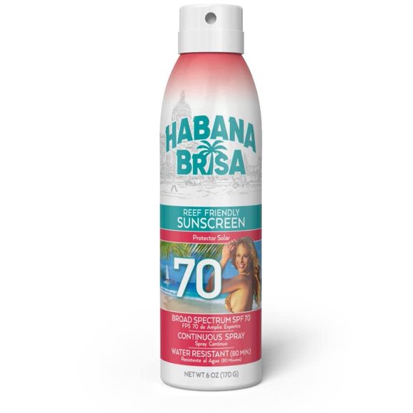 Protector solar en spray Habana Brisa SPF 70 170 g amigable con los arrecifes