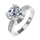 thumbnail image 1 of Anillos de Moissanita de Oro Blanco de 18K de 3 Uds para Mujer Regalo Color D VVS1 Anillos de Diamante Anillos de Plata Esterlina S925 Joyería Anillos de Compromiso de Moissanita con Certificado, 1 of 8