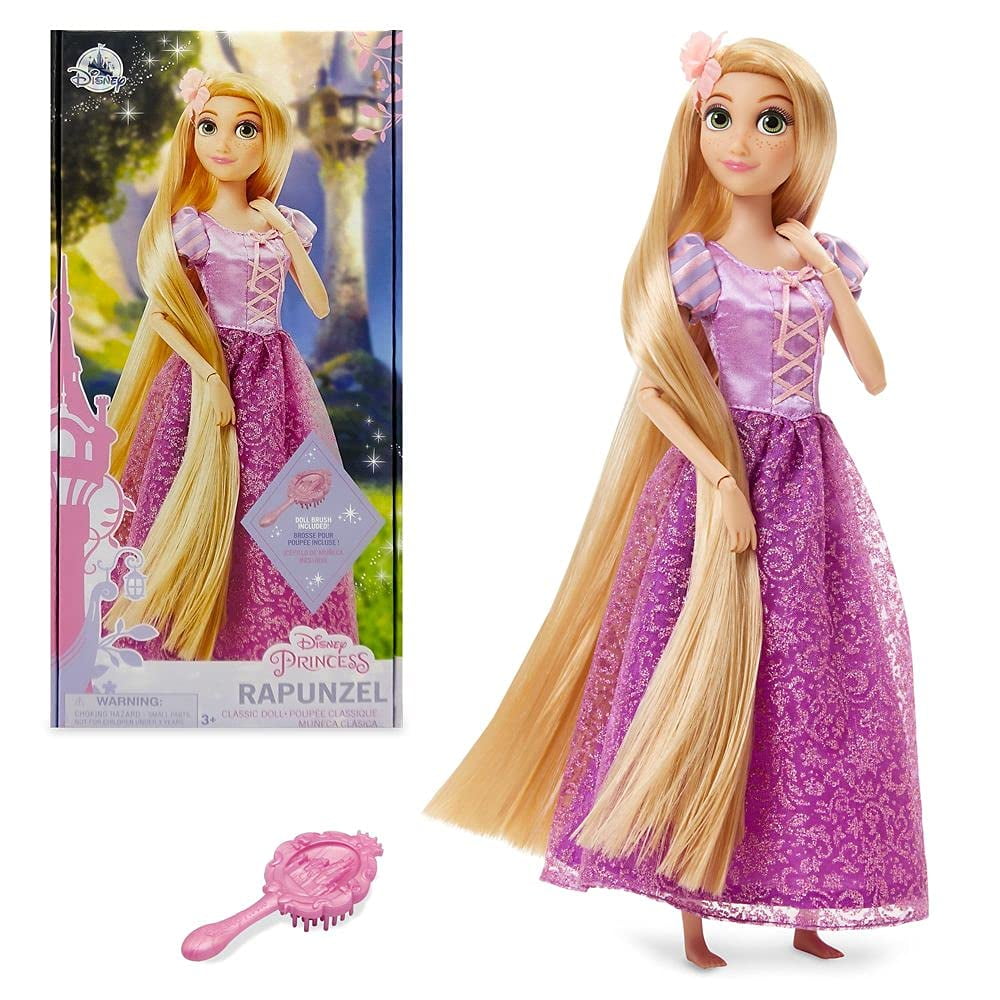 Muñeca Disney Store Princess Rapunzel Classic De 29 Cm Con Brocha