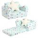 thumbnail image 1 of Sofá para niños pequeños MOMCAYWEX 2 en 1, suave con almohada en forma de estrella, 18 m o más, 1 of 6