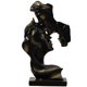 thumbnail image 1 of Romance Figurine Decor Resina Artesanía Escultura Besando La Frente Para El Hogar Negro, 1 of 5