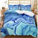 thumbnail image 1 of Blue Marble Pattern Art Quilt Duvet Cover Set Doona Cover Bedclothes Soft3-Piece Bedding Set, 1 of 5