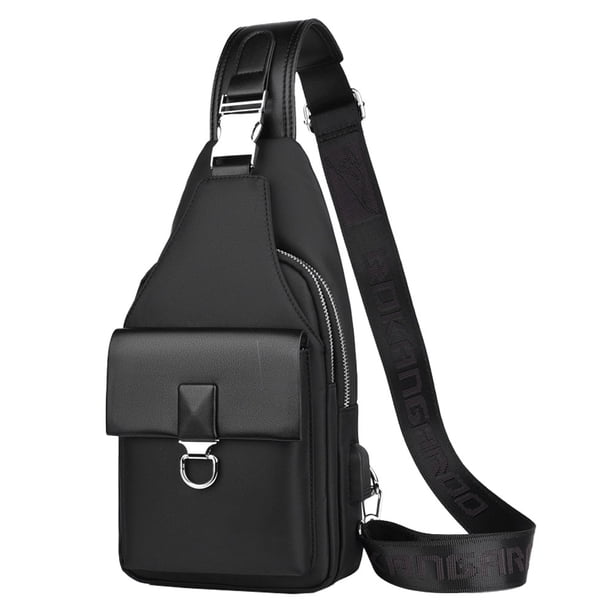 Bolso De Hombro Impermeable Para Hombre, Bolso Bandolera Usb, Bolso De Hombro Informal Para Hombre, Tela Oxford