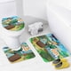thumbnail image 4 of Lupi y Baduki-theme 4-Piece Shower Curtain Set with Rugs, Waterproof Bathroom Decor Set Includes Bath Mat, U-Shaped Rug, Toilet Lid Cover and Curtain with Hooks, 4 of 6
