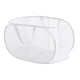 thumbnail image 3 of Canasto De Lavandería Plegable Cesto De Ropa Sucia De Malla Para Ropa Interior De Dormitorio De Dormitorio 2 Rejillas Blancas, 3 of 3