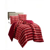 Genérico - Cobertor Imitacion De Piel De Conejo Con Diseño 2Plaza Color Burdeo