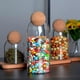 thumbnail image 4 of Pack 3 Botellas Frasco Vidrio De Corcho Transparente Deco, 4 of 4