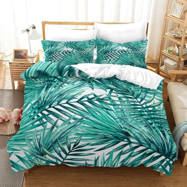 Blue Sky Grassland Money Tree Quilt Duvet Cover Set Children Bedroom Decor3-Piece Bedding Set