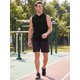 thumbnail image 2 of Chaleco con Capucha para Correr en el Gimnasio de Verano sin Mangas para Hombres INSPIRE CHIC L Negro, 2 of 5