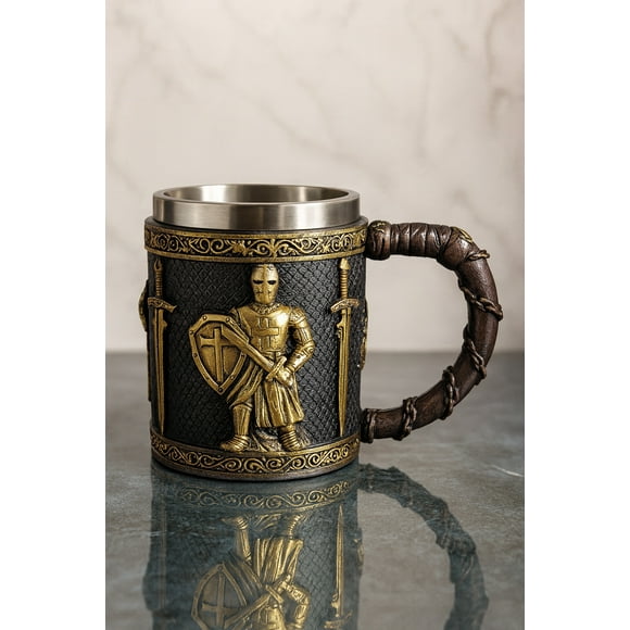 Tazon - Taza Termica De Acero con Estilo Caballero Medieval