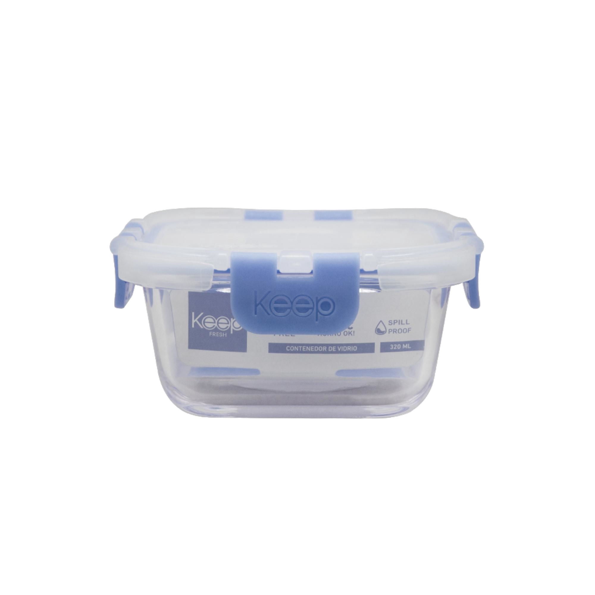 Hermético Cuadrado Vidrio 320ml 1 Pieza, Color Surtido 1 Un Keep