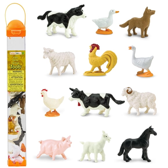 Set de juguetes Safari Ltd. Farm TOOB con 12 figuras para niños a partir de 3 años