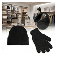 Genérico - Set Térmico Unisex Gorro, Guantes De Lana Y Orejera De Polar