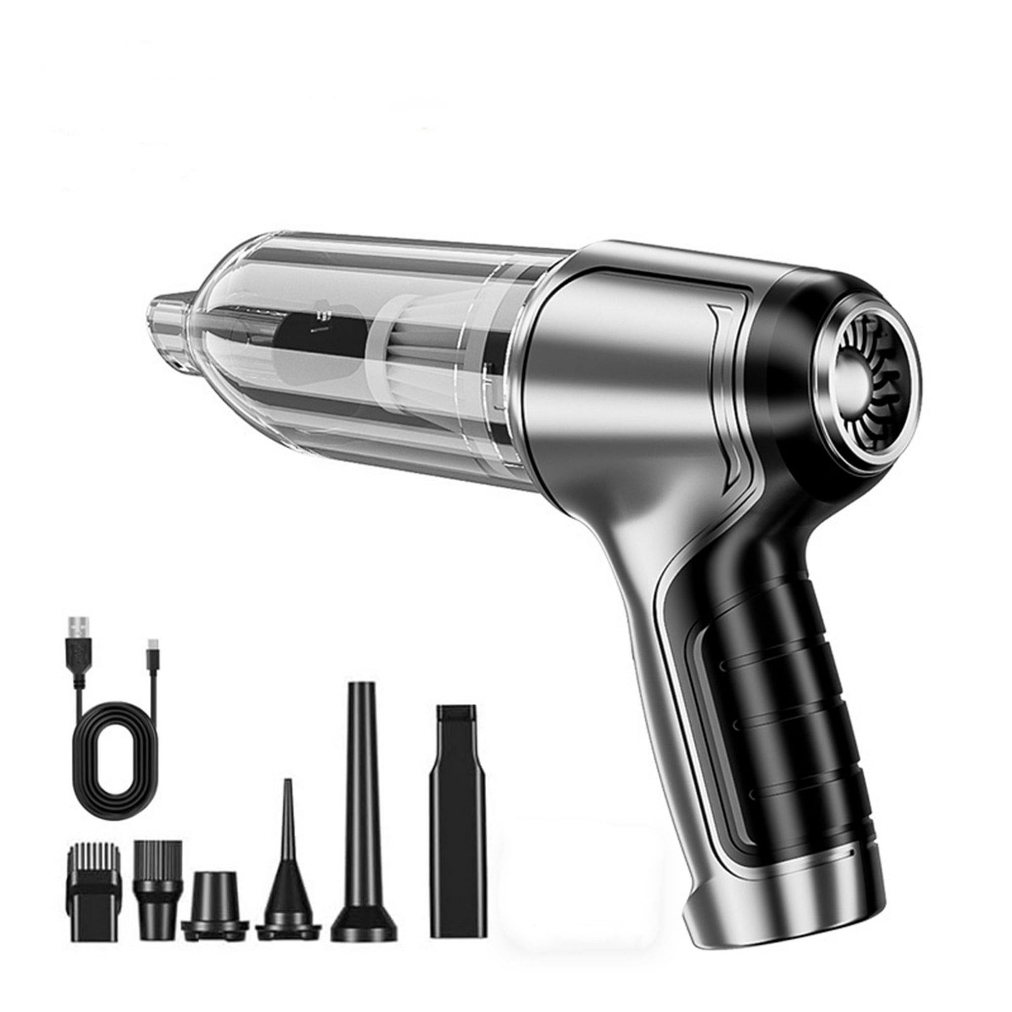 Veatool - Aspiradora De Mano,15000pa Aspirador De Mano Inalámbrico Sin Cable De Mano 120w Portátil Mini Coche Aspiradora Con Batería Recargable 4000mah Para Coches,hogar, Oficina (platado)