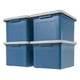 thumbnail image 1 of Organizador de plástico IRIS USA para cartas y documentos legales, 35 L, azul marino y gris, 1 of 9