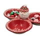 thumbnail image 3 of Plato de picoteo 3 espacios navidad rojo, 3 of 3