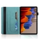 thumbnail image 3 of Funda con relieve del Árbol de la Vida para tablet Samsung Galaxy Tab S7/8/9 con soporte, ranuras para tarjetas y soporte para lápiz óptico. Azul, 3 of 6