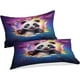 thumbnail image 3 of Juego de funda nórdica con estampado de panda gigante, funda de edredón adorable para la cama, funda de cama de microfibra ultrasuave con cremallera oculta, 3 piezas., 3 of 3
